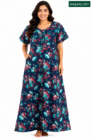 Sivam Nighty Cotton Zip Model XXL- SNzpXXL2301