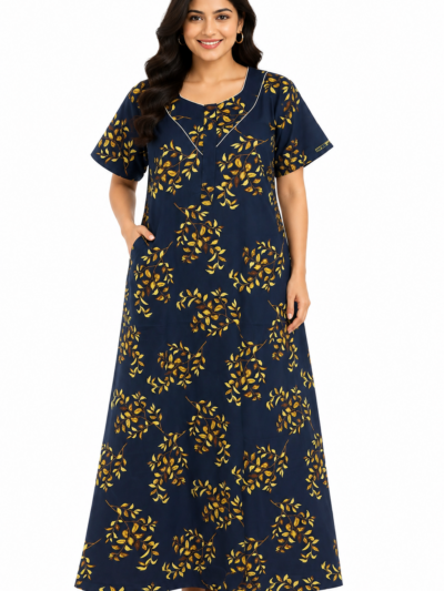 Sivam Nighty Cotton Zip Model XXL- SNzpXXL2303