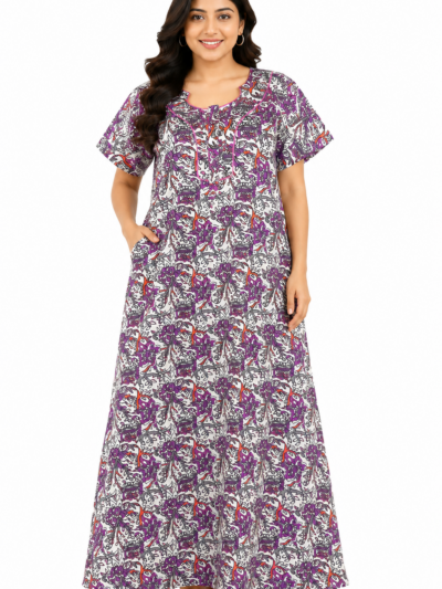 Sivam Nighty Cotton Zip Model XXL- SNzpXXL2304