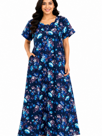 Sivam Nighty Cotton Zip Model XXL- SNzpXXL2305