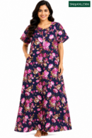 Sivam Nighty Cotton Zip Model XXL- SNzpXXL2306