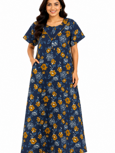 Sivam Nighty Cotton Zip Model XXL- SNzpXXL2314