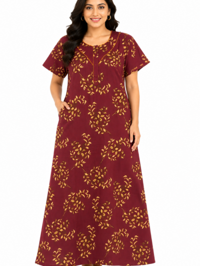 Sivam Nighty Cotton Zip Model XXL- SNzpXXL2315