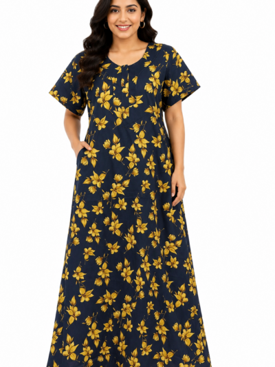 Sivam Nighty Cotton Zip Model XXL- SNzpXXL2316