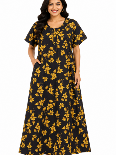 Sivam Nighty Cotton Zip Model XXL- SNzpXXL2317