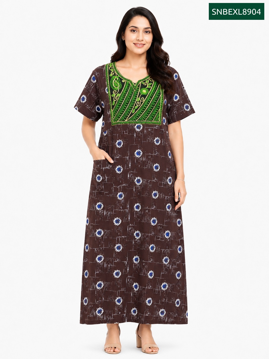 Sivam Nighty Cotton Embroidery Model XL- SNBEXL8904