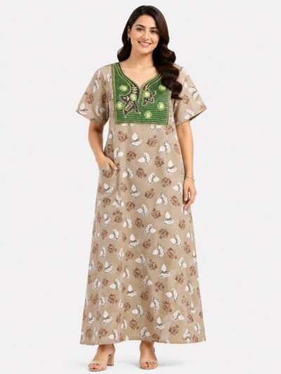 Sivam Nighty Cotton Embroidery Model XL- SNBEXL8909