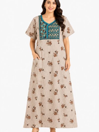 Sivam Nighty Cotton Embroidery Model XL- SNBEXL8910
