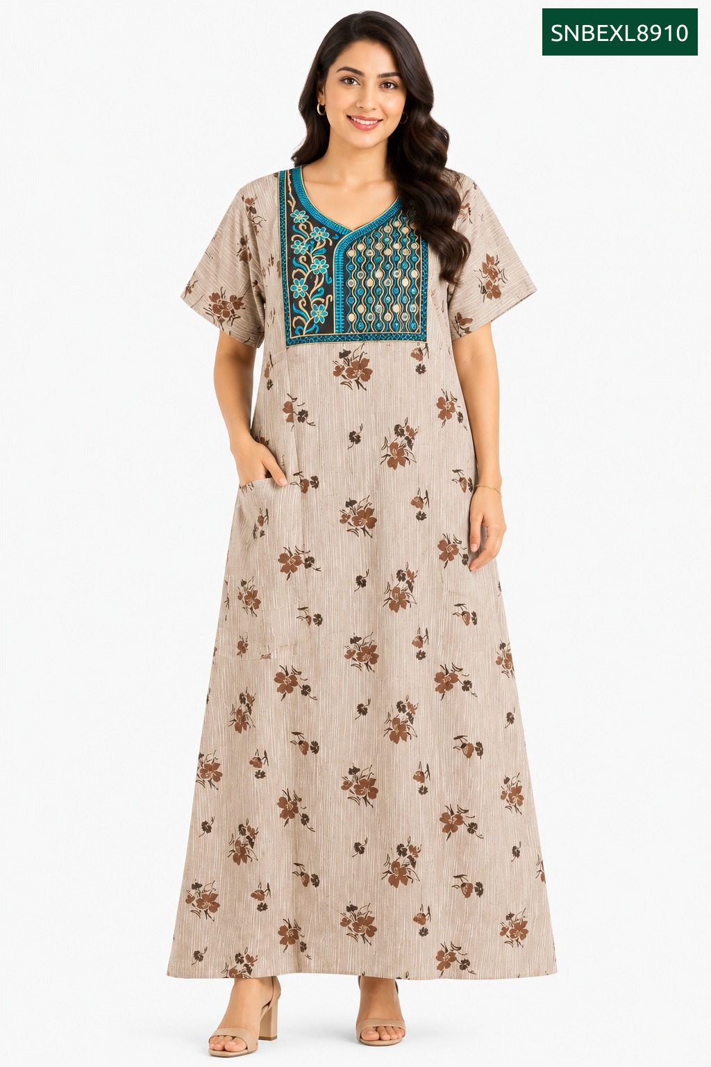 Sivam Nighty Cotton Embroidery Model XL- SNBEXL8910