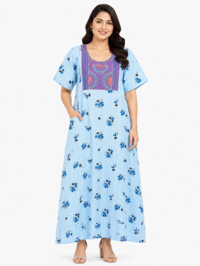 Sivam Nighty Cotton Embroidery Model XL- SNBEXL8913