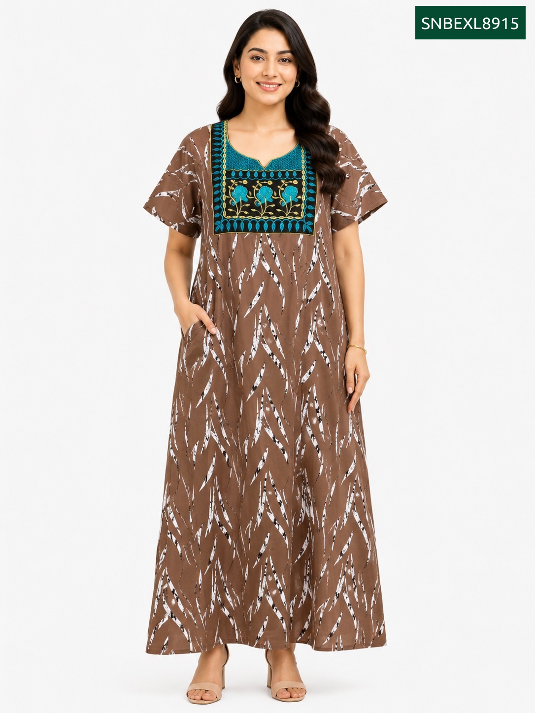 Sivam Nighty Cotton Embroidery Model XL- SNBEXL8915