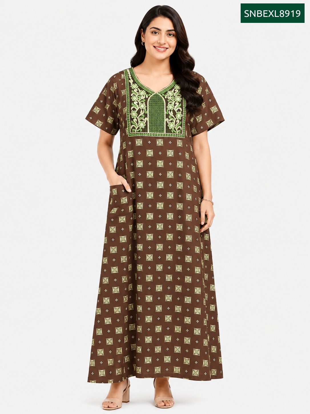 Sivam Nighty Cotton Embroidery Model XL- SNBEXL8919
