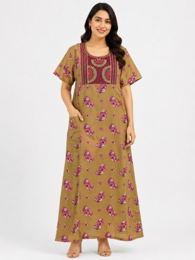 Sivam Nighty Cotton Embroidery Model XL- SNBEXL8922