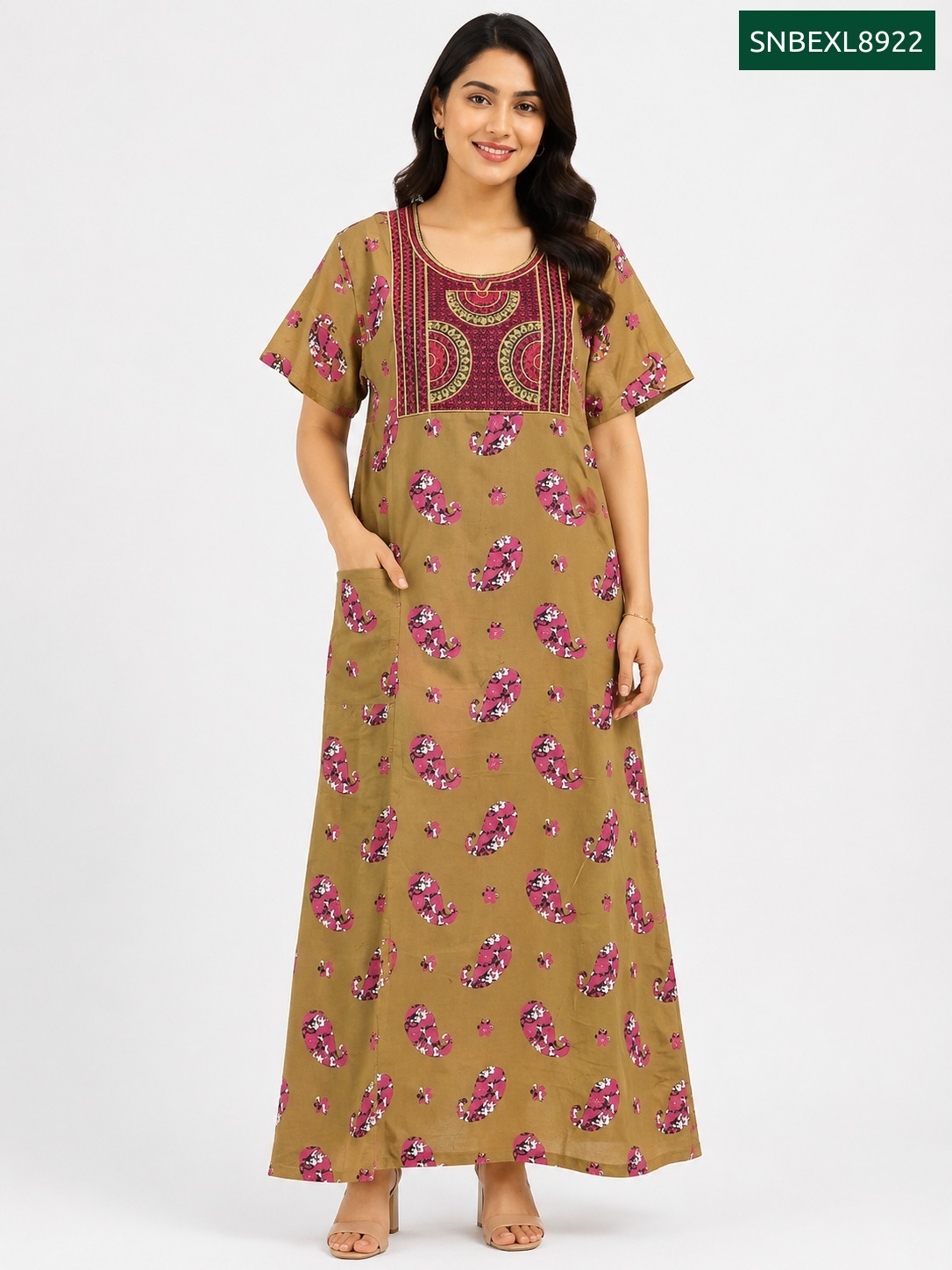 Sivam Nighty Cotton Embroidery Model XL- SNBEXL8922
