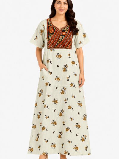 Sivam Nighty Cotton Embroidery Model XL- SNBEXL8923