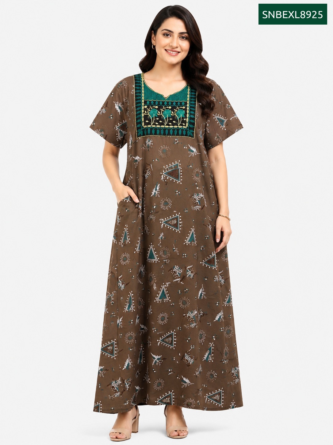 Sivam Nighty Cotton Embroidery Model XL- SNBEXL8925