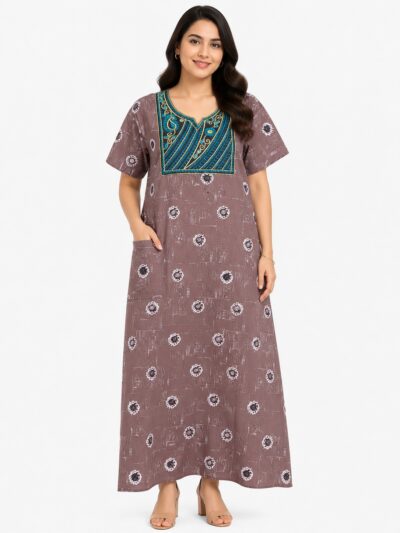 Sivam Nighty Cotton Embroidery Model XL- SNBEXL8926