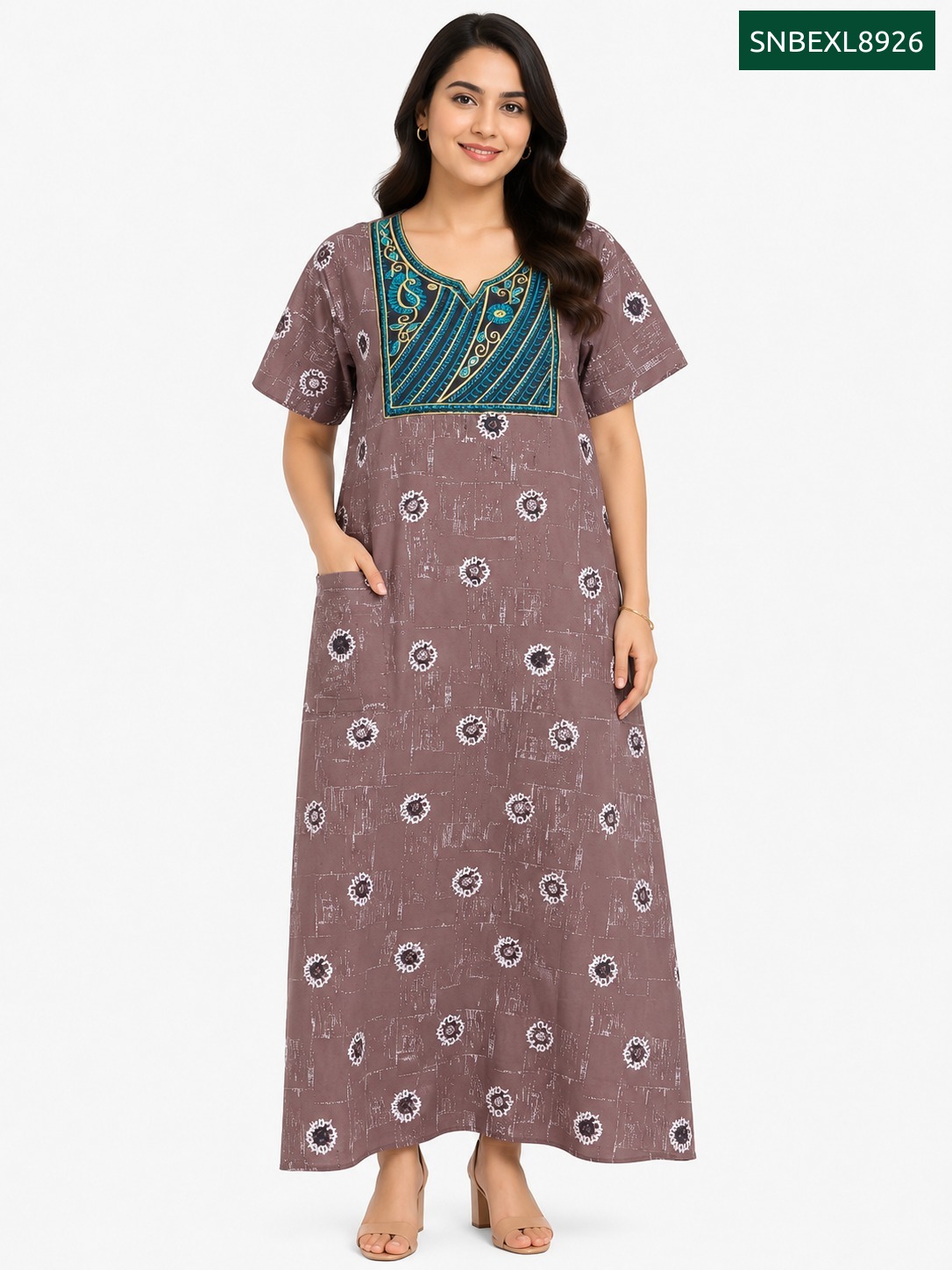 Sivam Nighty Cotton Embroidery Model XL- SNBEXL8926
