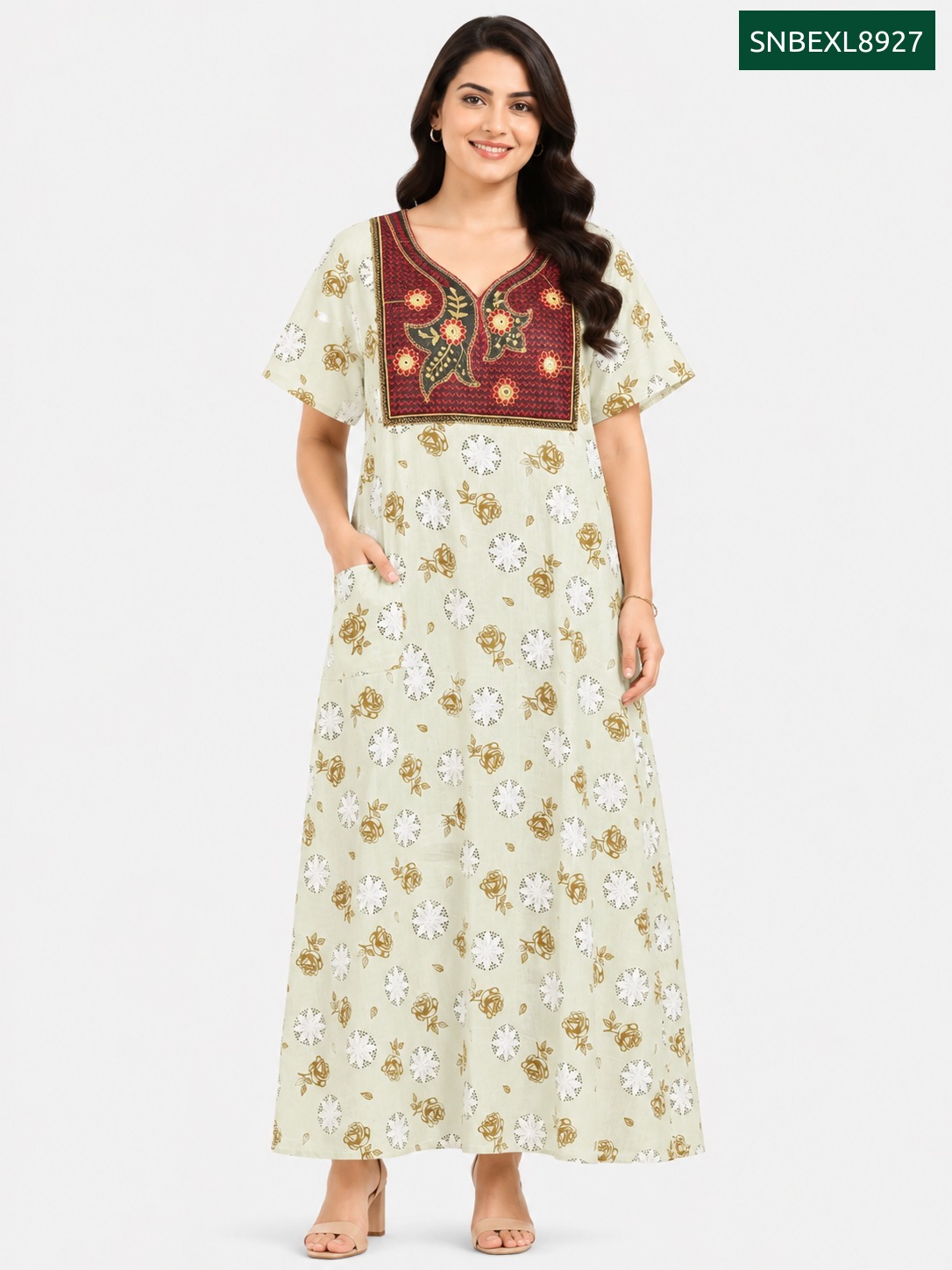 Sivam Nighty Cotton Embroidery Model XL- SNBEXL8927