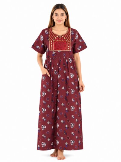 Sivam Nighty Cotton Embroidery Model XL- SNBEXL8932