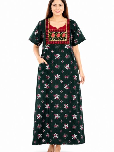 Sivam Nighty Cotton Embroidery Model XL- SNBEXL8934