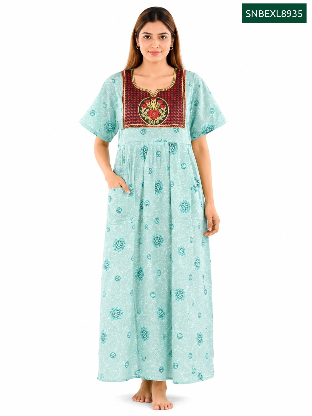 Sivam Nighty Cotton Embroidery Model XL- SNBEXL8935