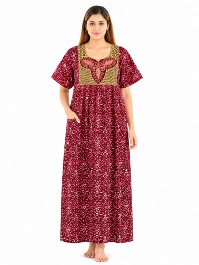 Sivam Nighty Cotton Embroidery Model XL- SNBEXL8938