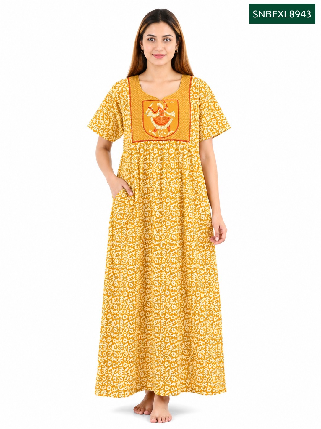 Sivam Nighty Cotton Embroidery Model XL- SNBEXL8943