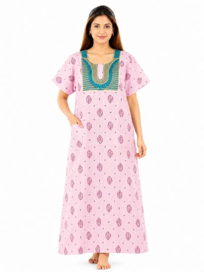 Sivam Nighty Cotton Embroidery Model XL- SNBEXL8946