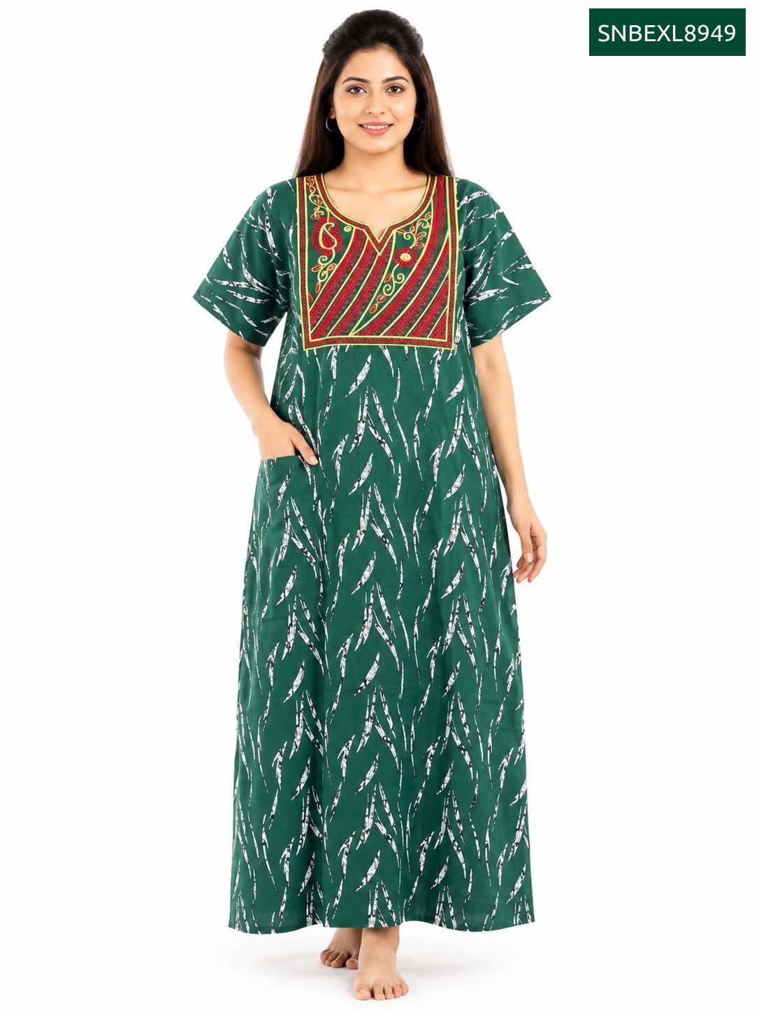 Sivam Nighty Cotton Embroidery Model XL- SNBEXL8949