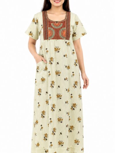 Sivam Nighty Cotton Embroidery Model XL- SNBEXL8954