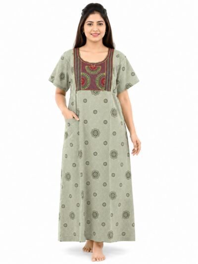 Sivam Nighty Cotton Embroidery Model XL- SNBEXL8956