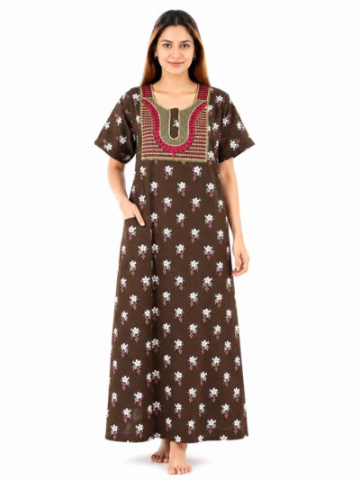 Sivam Nighty Cotton Embroidery Model XL- SNBEXL8957