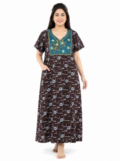 Sivam Nighty Cotton Embroidery Model XL- SNBEXL8958
