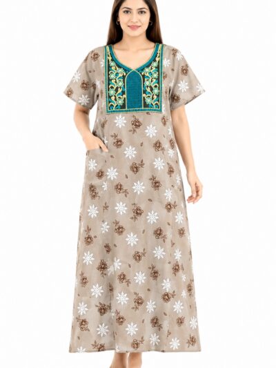 Sivam Nighty Cotton Embroidery Model XL- SNBEXL8960