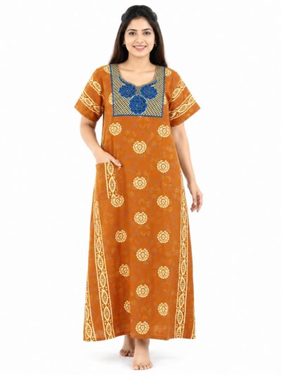 Sivam Nighty Cotton Embroidery Model XL- SNBEXL8961