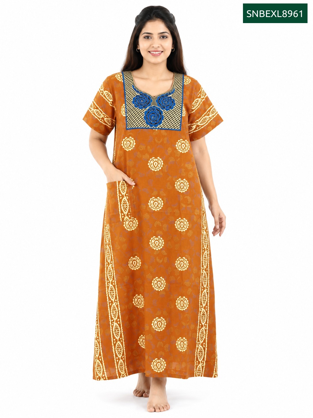Sivam Nighty Cotton Embroidery Model XL- SNBEXL8961