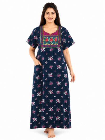 Sivam Nighty Cotton Embroidery Model XL- SNBEXL8962