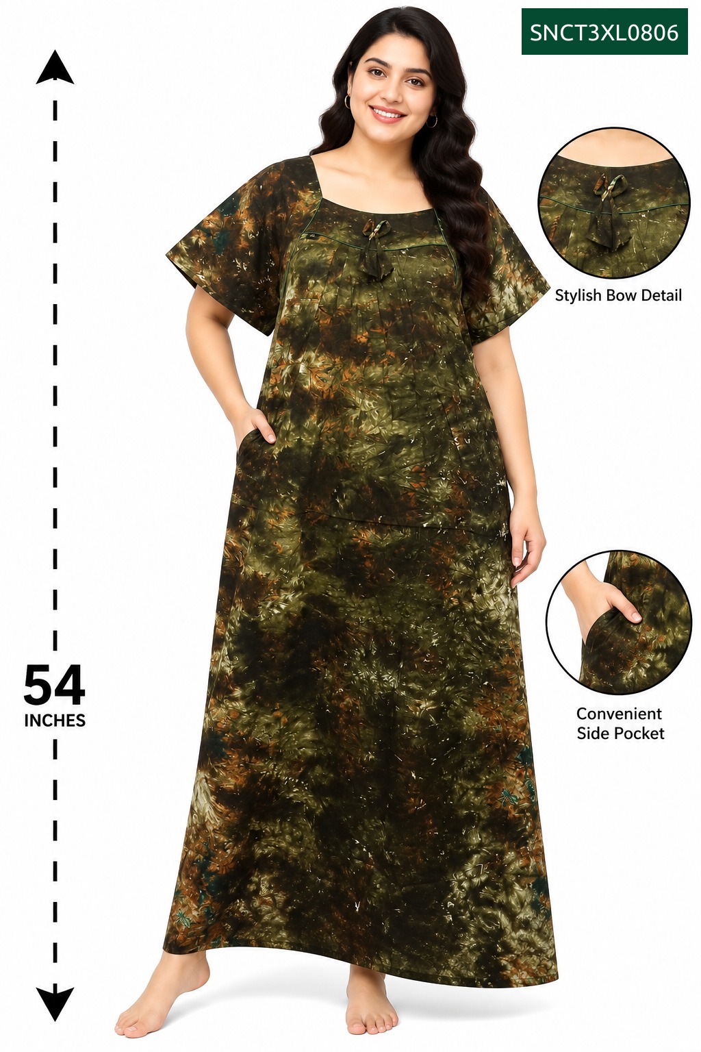 Sivam Nighty Cotton Chungudi Titanic Model 3XL- SNCT3XL0806