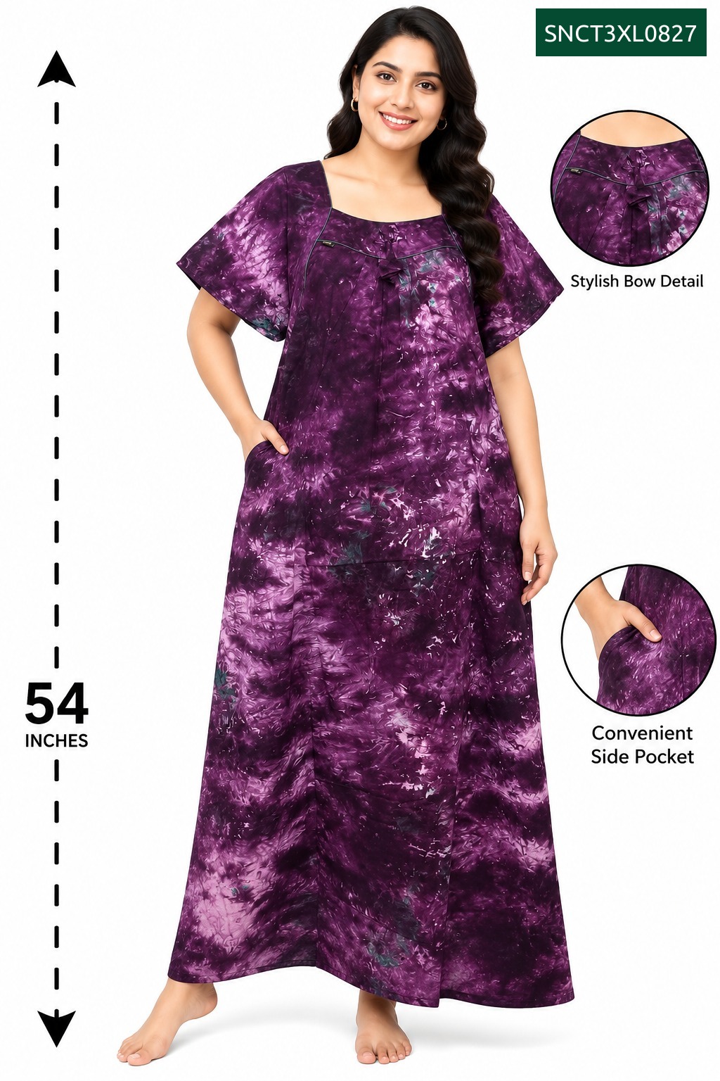 Sivam Nighty Cotton Chungudi Titanic Model 3XL- SNCT3XL0827