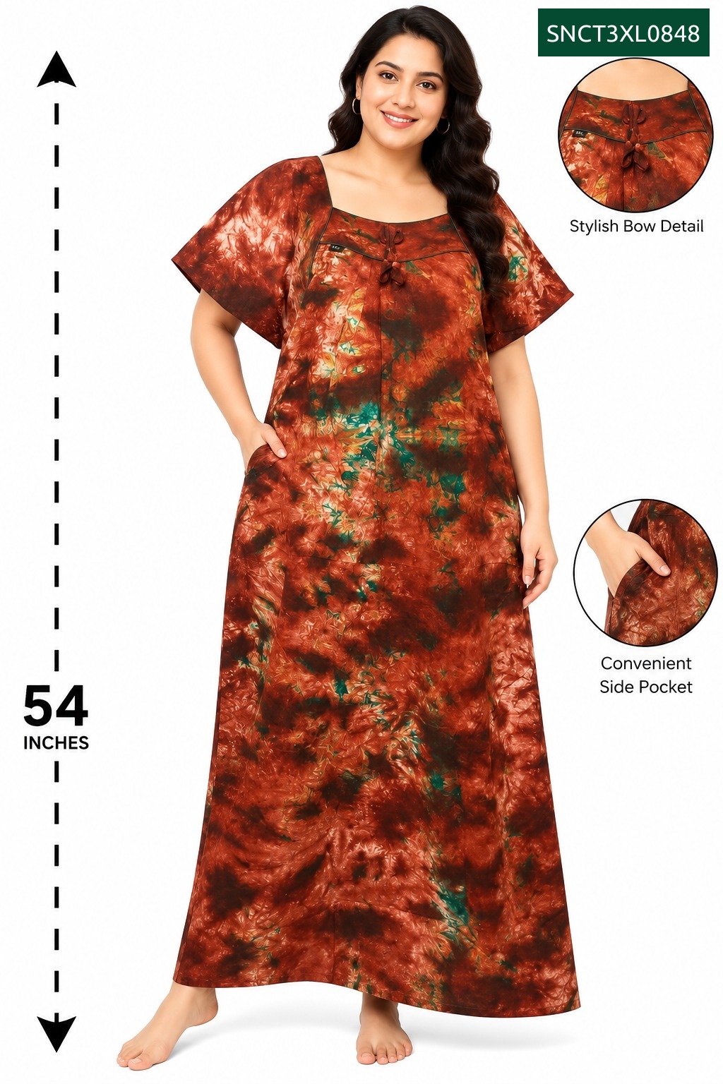 Sivam Nighty Cotton Chungudi Titanic Model 3XL- SNCT3XL0848
