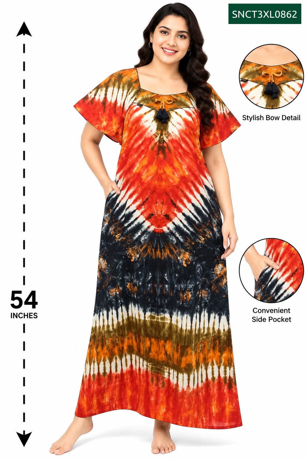 Sivam Nighty Cotton Chungudi Titanic Model 3XL- SNCT3XL0862
