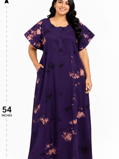 Sivam Nighty Cotton Chungudi Zip Model XXL- SNCZ3XL4901