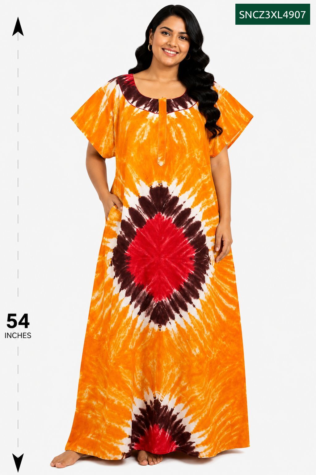 Sivam Nighty Cotton Chungudi Zip Model XXL- SNCZ3XL4907