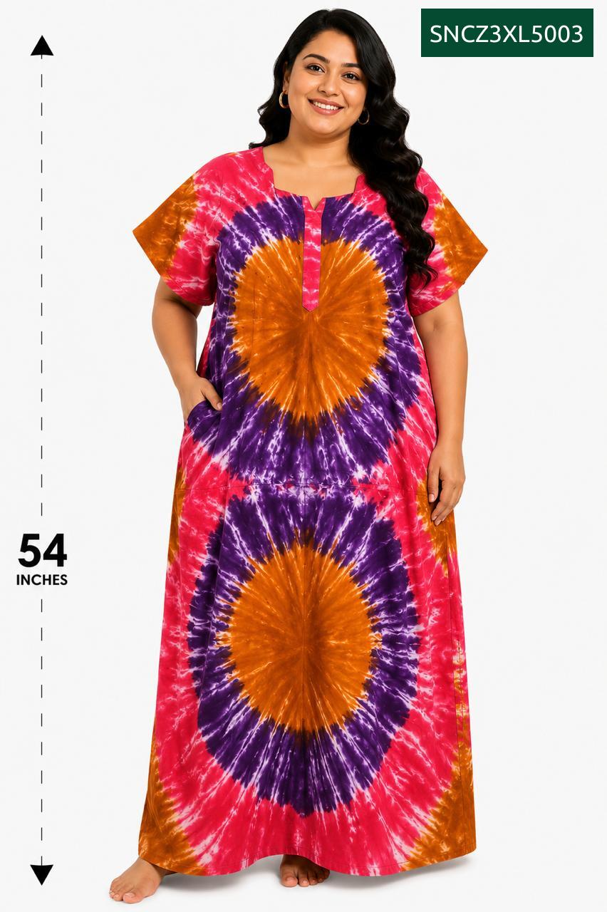Sivam Nighty Cotton Chungudi Zip Model XXL- SNCZ3XL5003
