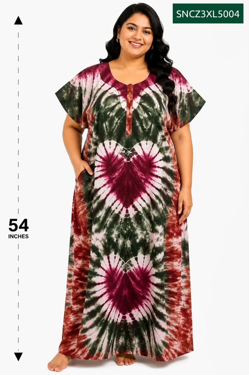 Sivam Nighty Cotton Chungudi Zip Model XXL- SNCZ3XL5004