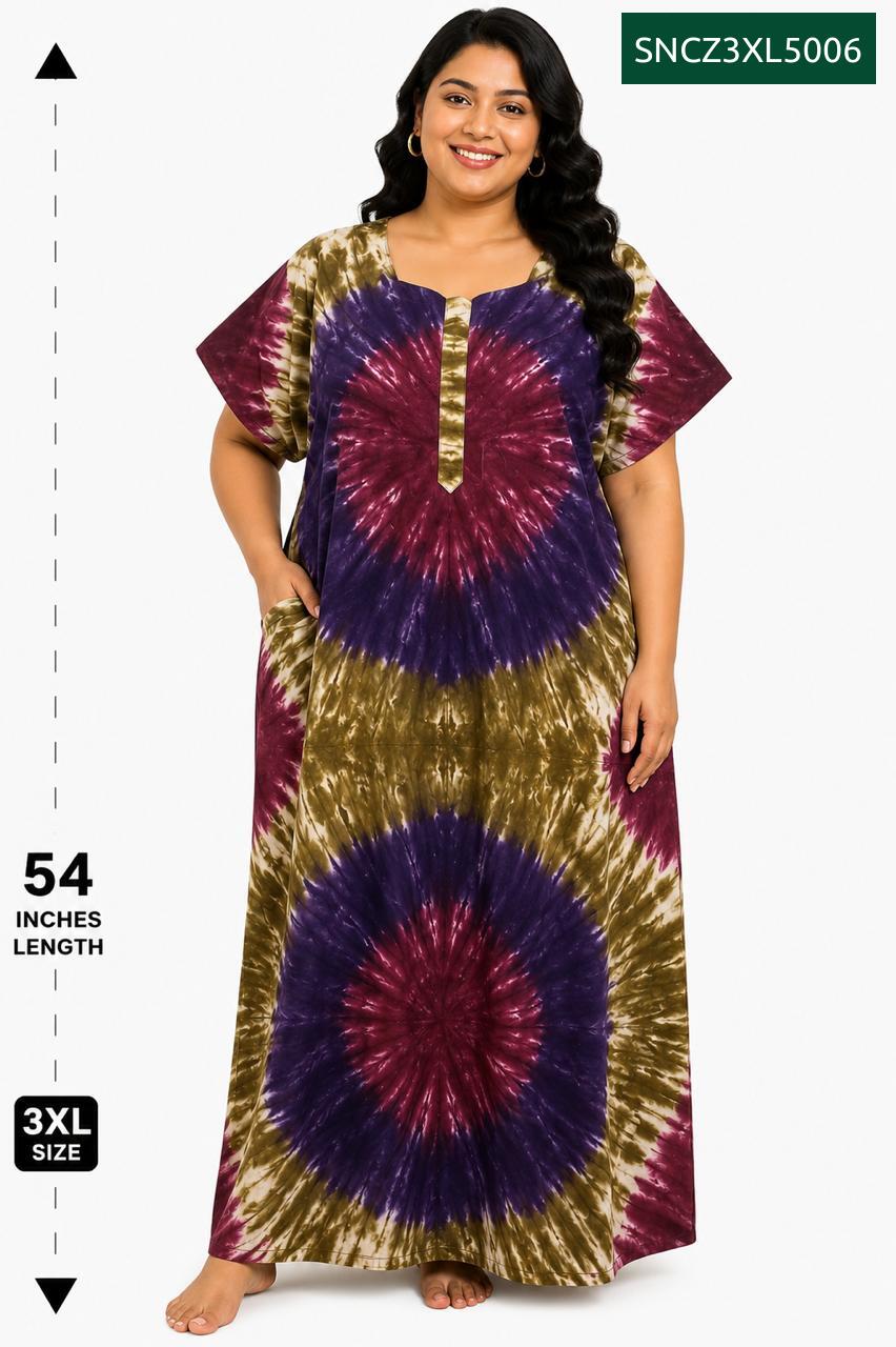 Sivam Nighty Cotton Chungudi Zip Model XXL- SNCZ3XL5006