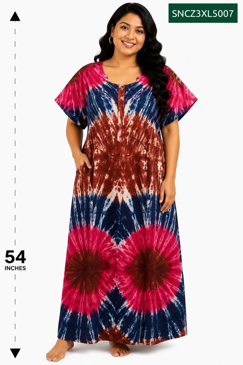 Sivam Nighty Cotton Chungudi Zip Model XXL- SNCZ3XL5007