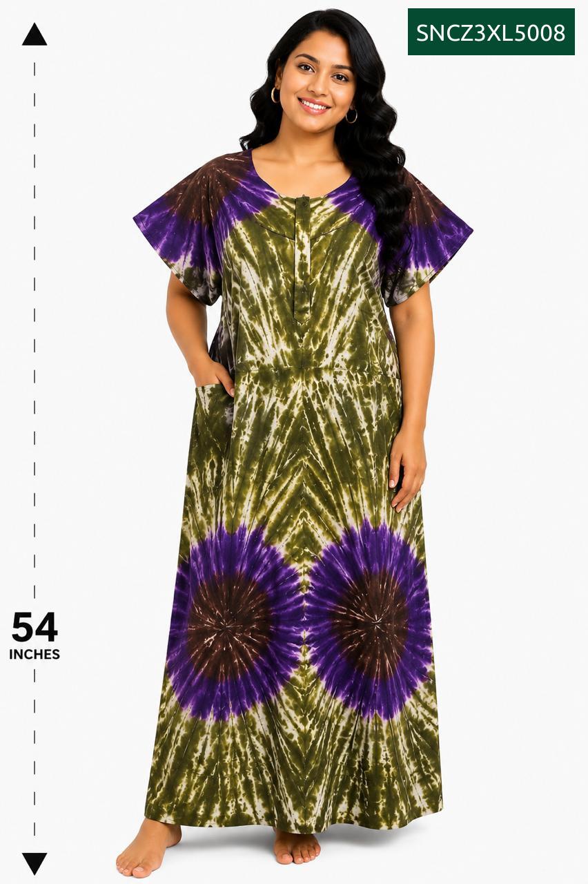 Sivam Nighty Cotton Chungudi Zip Model XXL- SNCZ3XL5008