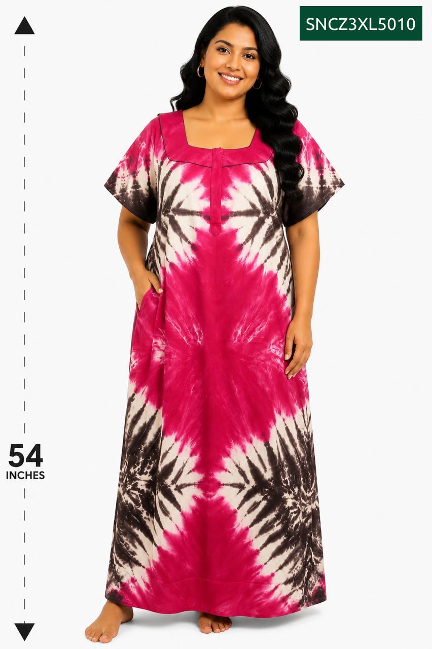 Sivam Nighty Cotton Chungudi Zip Model XXL- SNCZ3XL5010
